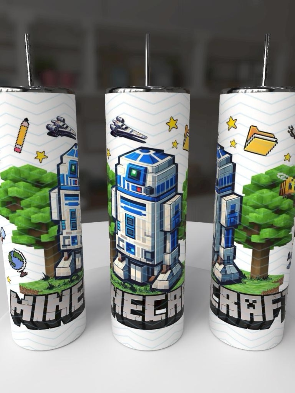 Pixel Droid Minecraft 20oz Stainless Steel Tumblers